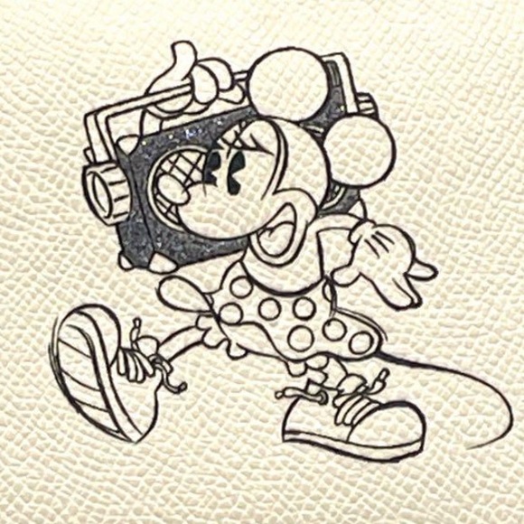 Coach x Disney Minnie Leather Zip Wallet WITH COACH DUSTBAG - NEW - Picture 4 of 16